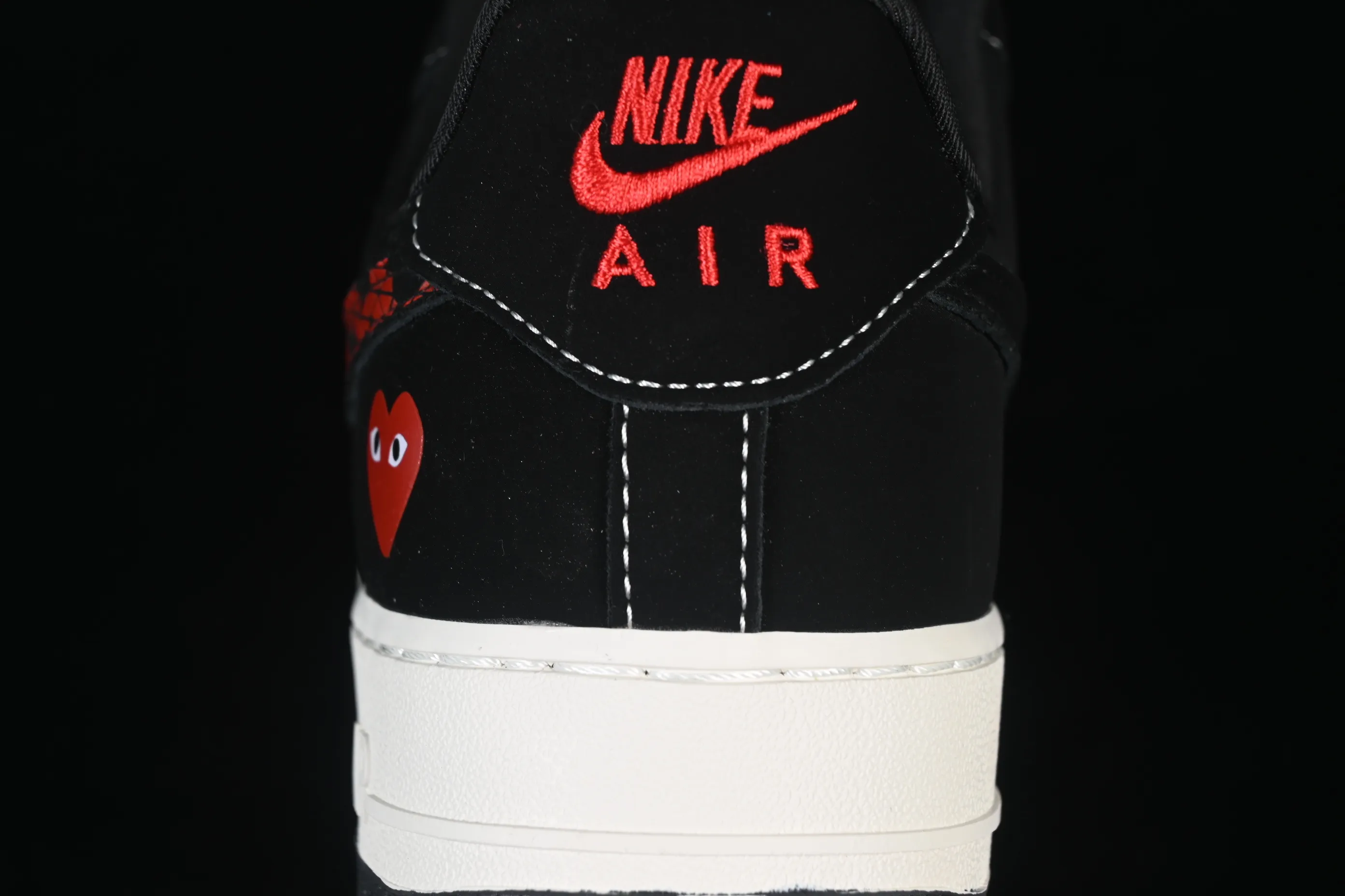 All categories Nk Air Force 1 Air Force series Nk Air Force 1 Low Air Force low-top Nike Air Force 1'07 Low Rei Kawakubo co-branded matte black and red love Air Force 1 low-top casual sneakers LD1999-007